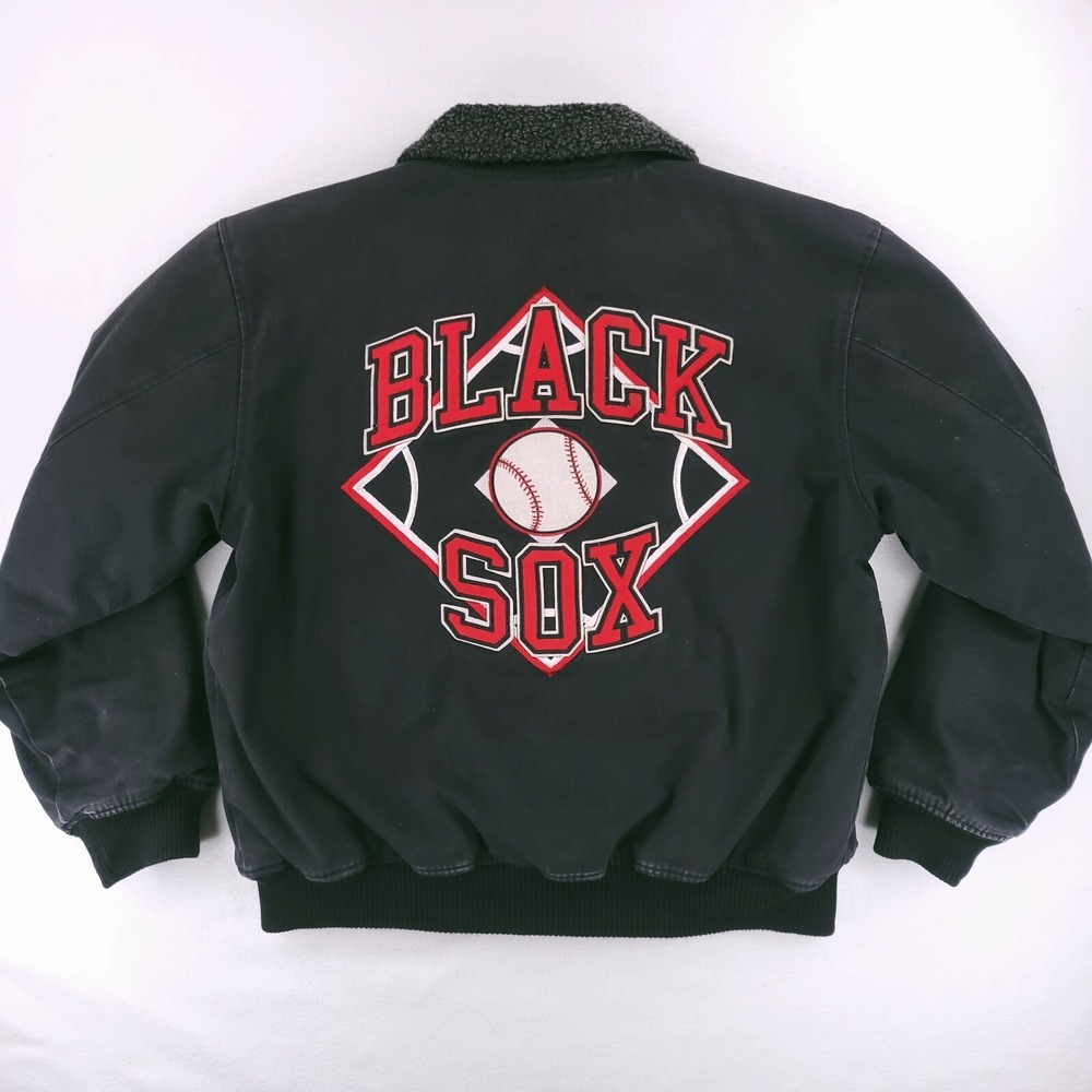 Baltimore Black Sox Coat Mens 3XL Black Red Bomber Jacket Stall & Dean Baseball